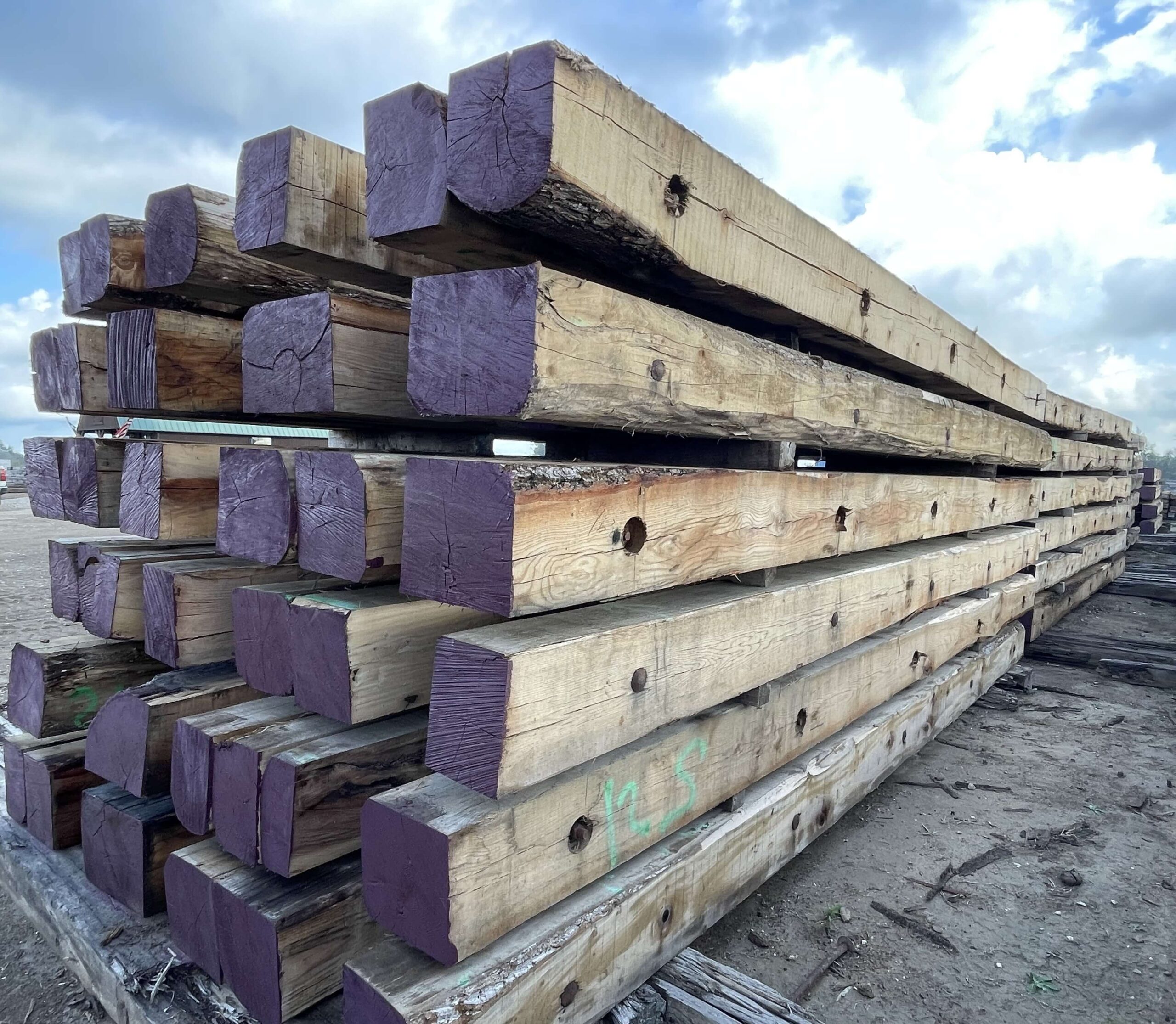 12 inch industrial crane mat stack.